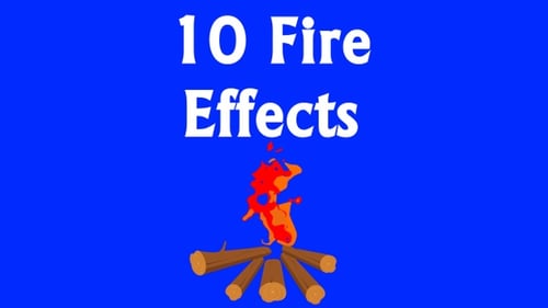 Animated Flat Design Fire and Flame Elements Pack