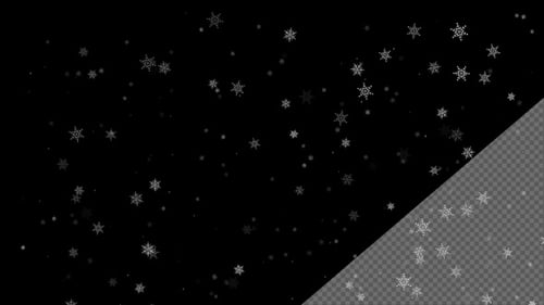 Seamless Falling Snowflakes Alpha Channel Overlay