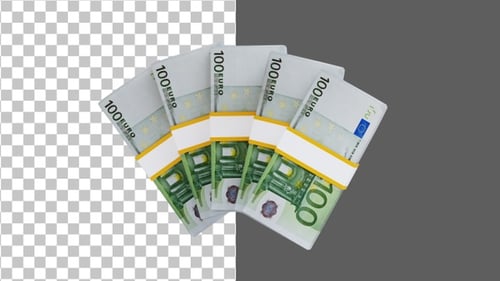 3D Euro Money | Alpha Channel