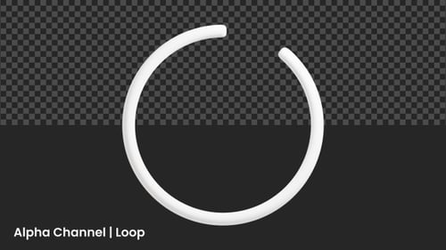 3D Rotating Line Loading Animation | Alpha Loop
