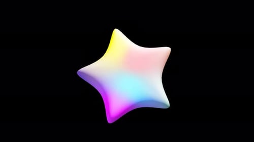 Colorful Fluid Abstract Star Rotation Animation