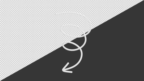 3D Animation of Marker Style Doodle Arrows | Alpha Channel