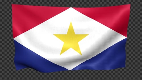 Bandera de Saba ondeando en bucle