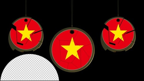 Vietnam Flag Circle Shattering Reveal