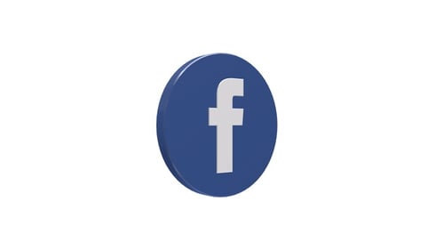 3D Facebook Logo Rotating Loop Animation