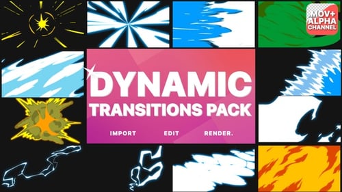 Transiciones dinámicas | Paquete Motion Graphics