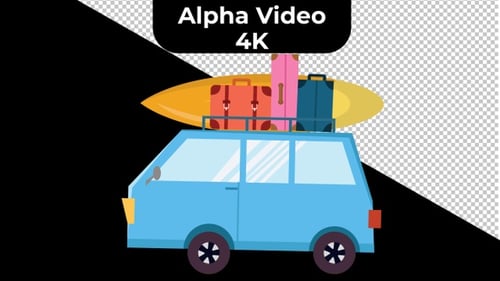 Travel Car cartoon Animation | Alpha