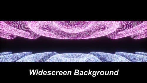 Abstract Neon Particle Waves Widescreen Background Loop