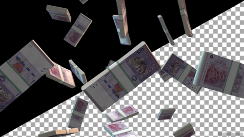 Malaysian Ringgit Money Falling Seamless Loop