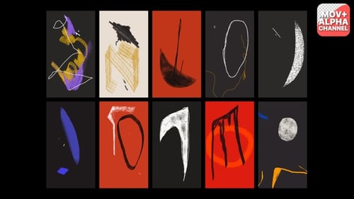 Abstract Hand-Drawn Looped Backgrounds and Scribble Text Animations