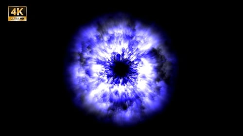 Shockwave Blue Energy Burst Animation Overlay