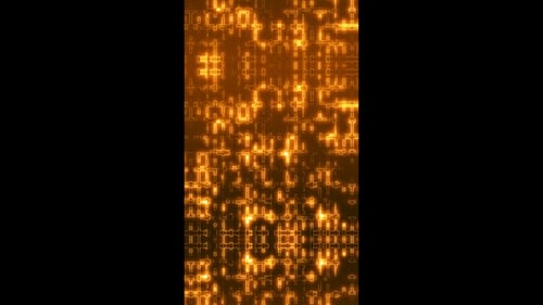 Vertikale goldene abstrakte Technologie-Hintergrundschleife V2