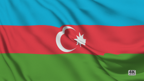 Bandera de Azerbaiyán ondeando tela, símbolo nacional, patriotismo, identidad