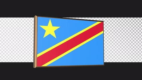 Democratic Republic of Congo Flag Spinning Looping Animation