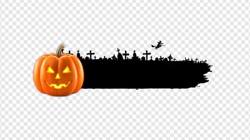 Spooky Jack-o'-Lantern Halloween Lower Third Title Animation