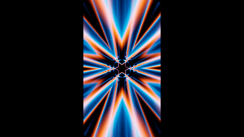 Vertical video orange and blue energy aura loop animation background