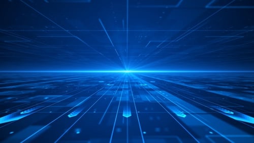 High-Tech Data Grid Logo Reveal Animation