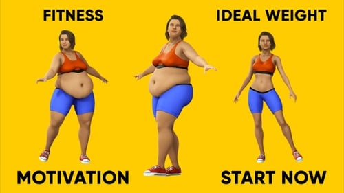 3D Animated Woman Undergoes Weight Loss Transformation
