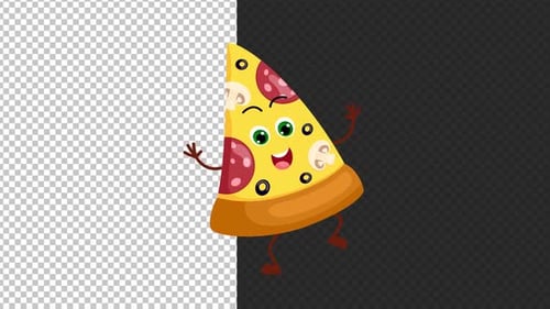 Pizza Cartoon Character