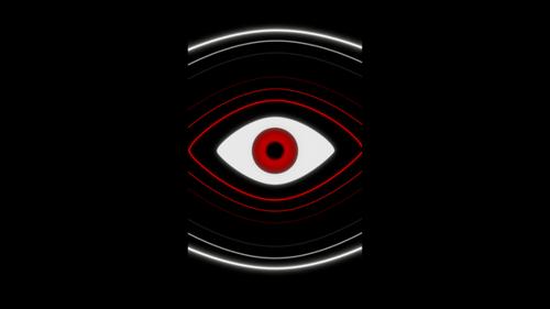 Vertical video dancing eye halloween vj loop animation