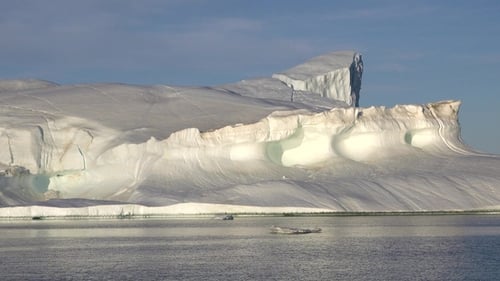 Icebergs. Wonders of nature. Iceberg from melting glacier in Antarctica. Global Climate Warming.
