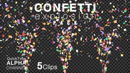 Colorful Confetti Bursts and Falls: Celebration Animated Overlay