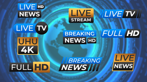 Live Stream News Pack Alpha Channel