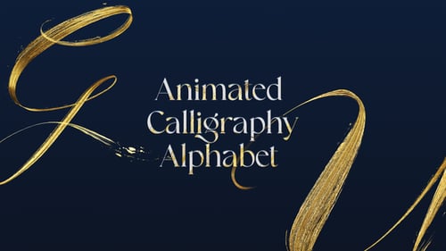 Animated Calligraphy Alphabet