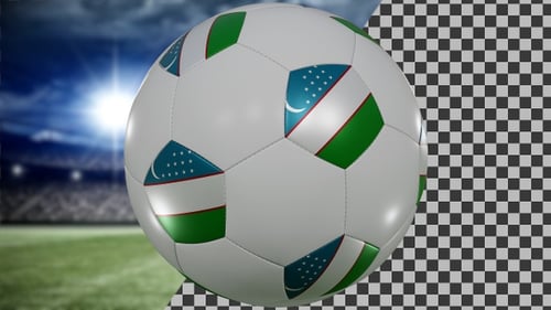 Football spinning ball Uzbekistan | UHD | 60fps