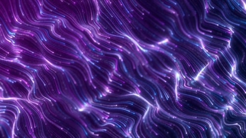 Dynamic Abstract Glowing Particle Waves Background Animation