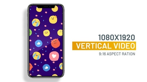 Playful Hand-Drawn Emojis and Social Media Reactions Falling Background