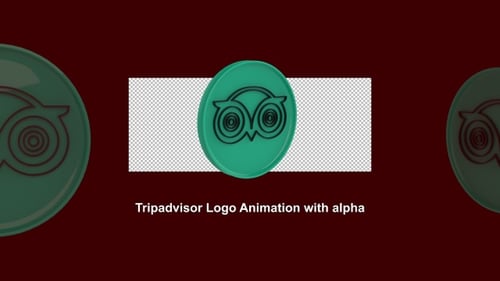 3D Glossy Logo Badge Rotation