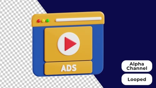 Animierte 3D-Videoanzeigen | Alpha Channel