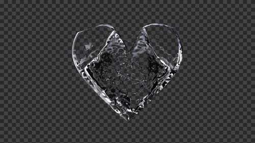 Liquid Heart Shape Reveal Animation