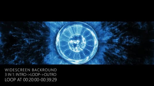 Futuristic Blue Energy Sphere Abstract Background Loop