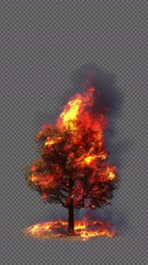 Tree Ignites in Spreading Forest Fire