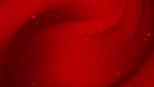 Fluid Red Abstract Background Animation with Glitter Particles