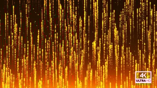 Abstract Golden Particles Falling Shimmering Festive Background