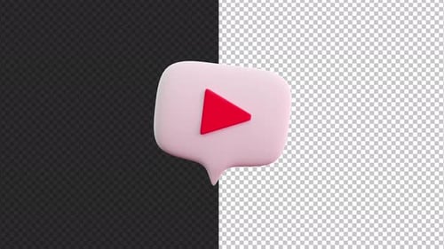 YouTube play button - 4K