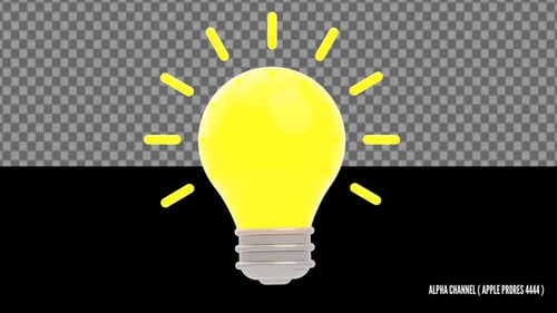 3D Light Bulb Animation | Alpha Loop