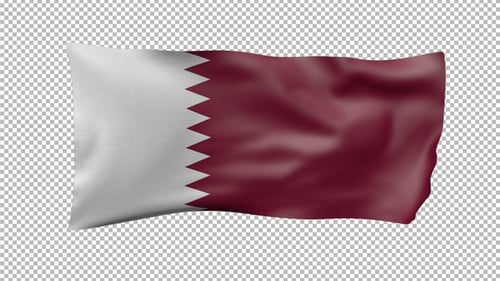 Qatar Waving Flag Transparent Alpha