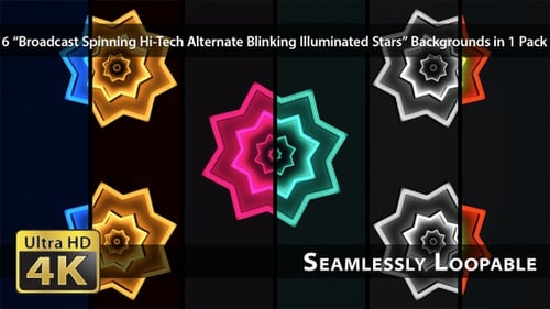 Broadcast Spinning Hi-Tech Alternative blinkende beleuchtete Sterne, 10er-Pack