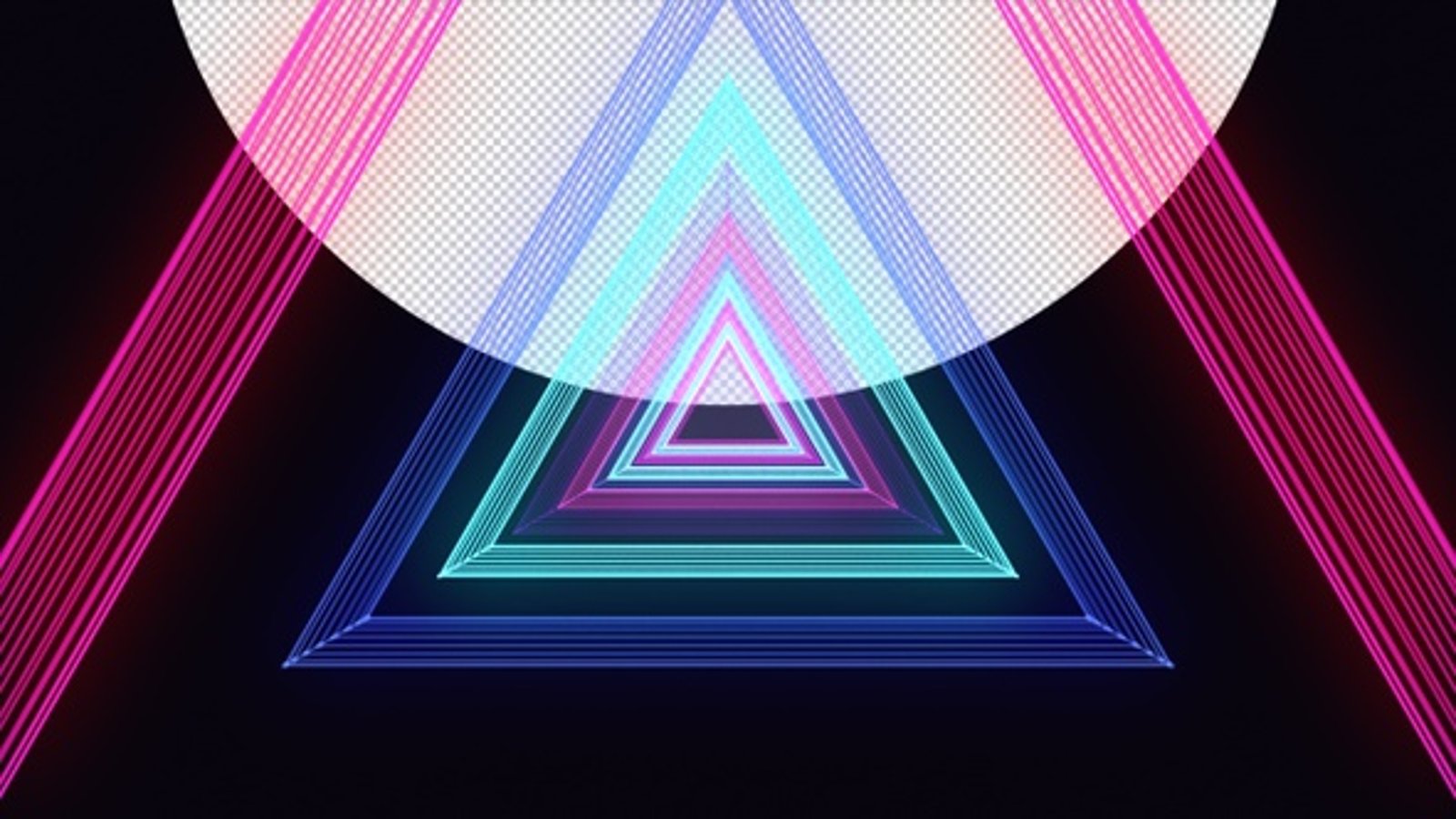 Triangles Neon Lights Transparent Background Loops, Backgrounds Motion ...
