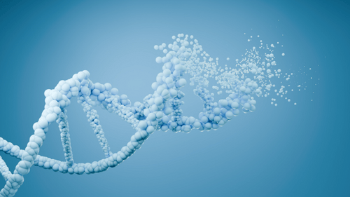 Animated DNA Helix Forming and Dissolving from Particles