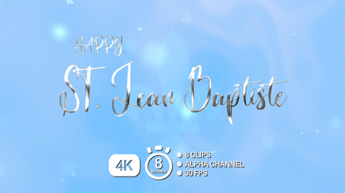 Happy Saint Jean Baptiste Text Animation