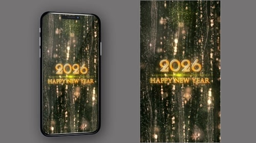 2026 Wünsche dir ein frohes neues Jahr mit Countdown V3