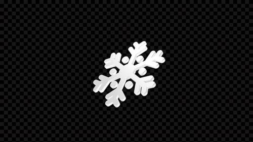 3D Snowflake Rotating V5