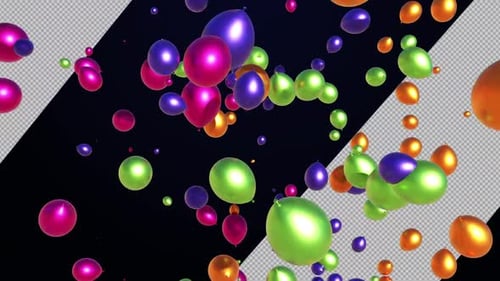 Balloons Background Alpha Loop
