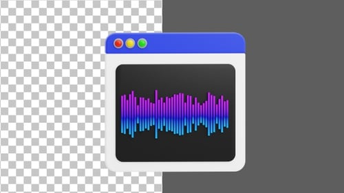 3D Audio Waveform Frequency | Alpha Channel