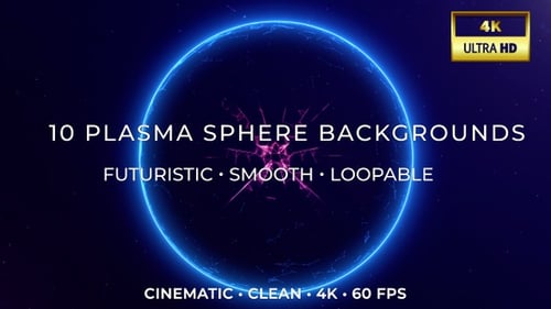 Plasma Sphere Loop Pack 10 Futuristic Backgrounds 4K 60FPS Vol. 5